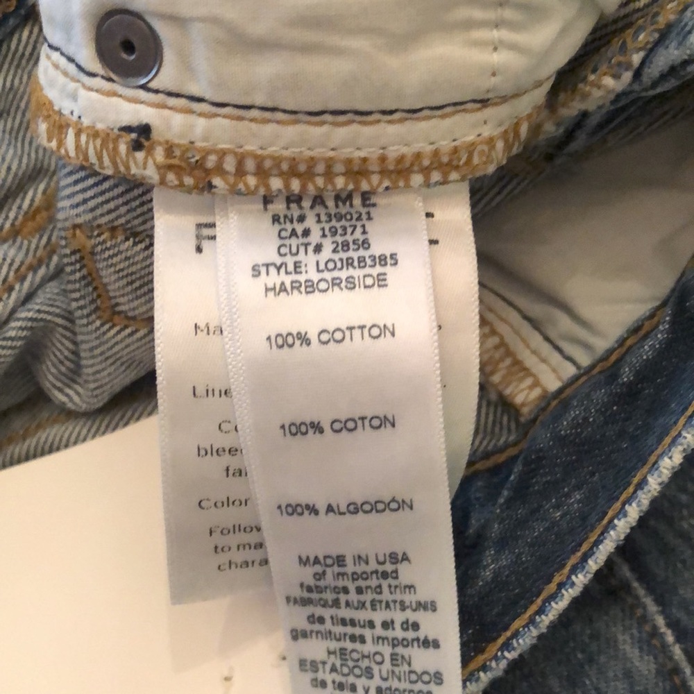 Frame Denim Le Original High Rise Straight Fit in Harborside Blue Size 24 - Picture 10 of 17